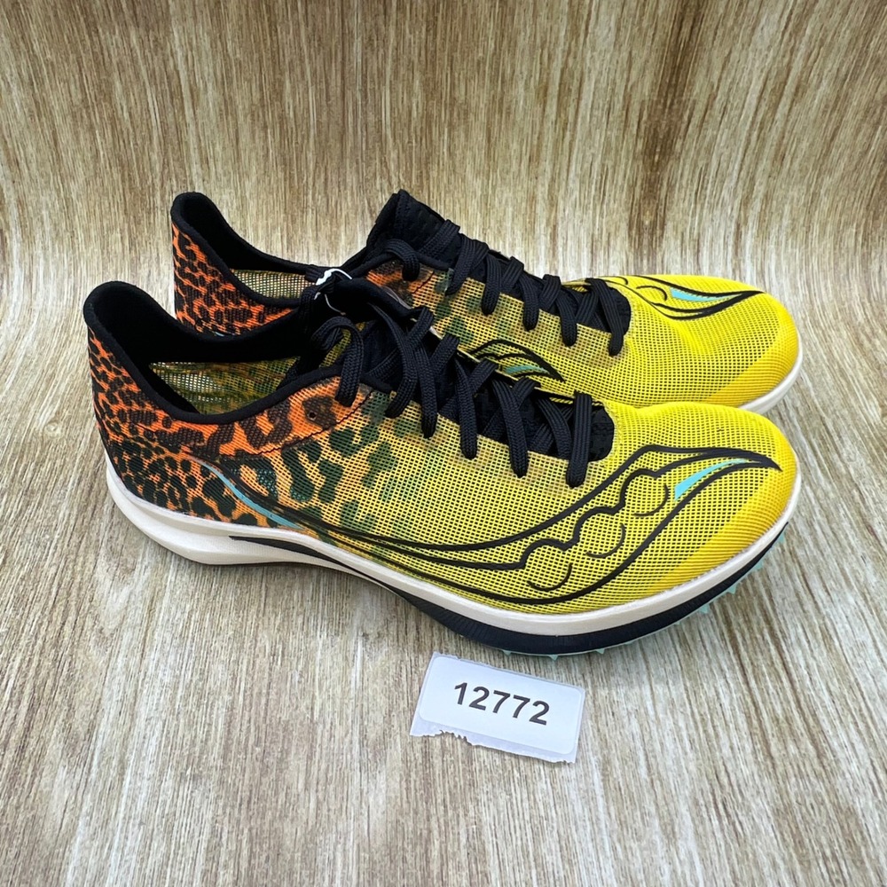 Saucony Endorphin Cheetah Track Spikes Women's Size 8 Yellow Leopard S19095-85 - Picture 10 of 10
